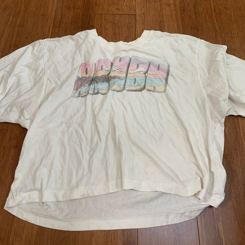 American Eagle cropped Aruba shirt